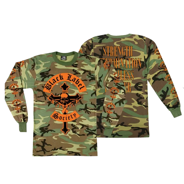 Black Label Society Mafia Camo triko s dlouhým rukávem