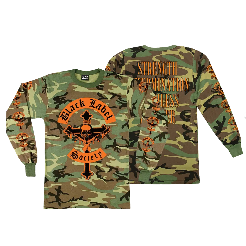 Black Label Society Mafia Camo triko s dlouhým rukávem