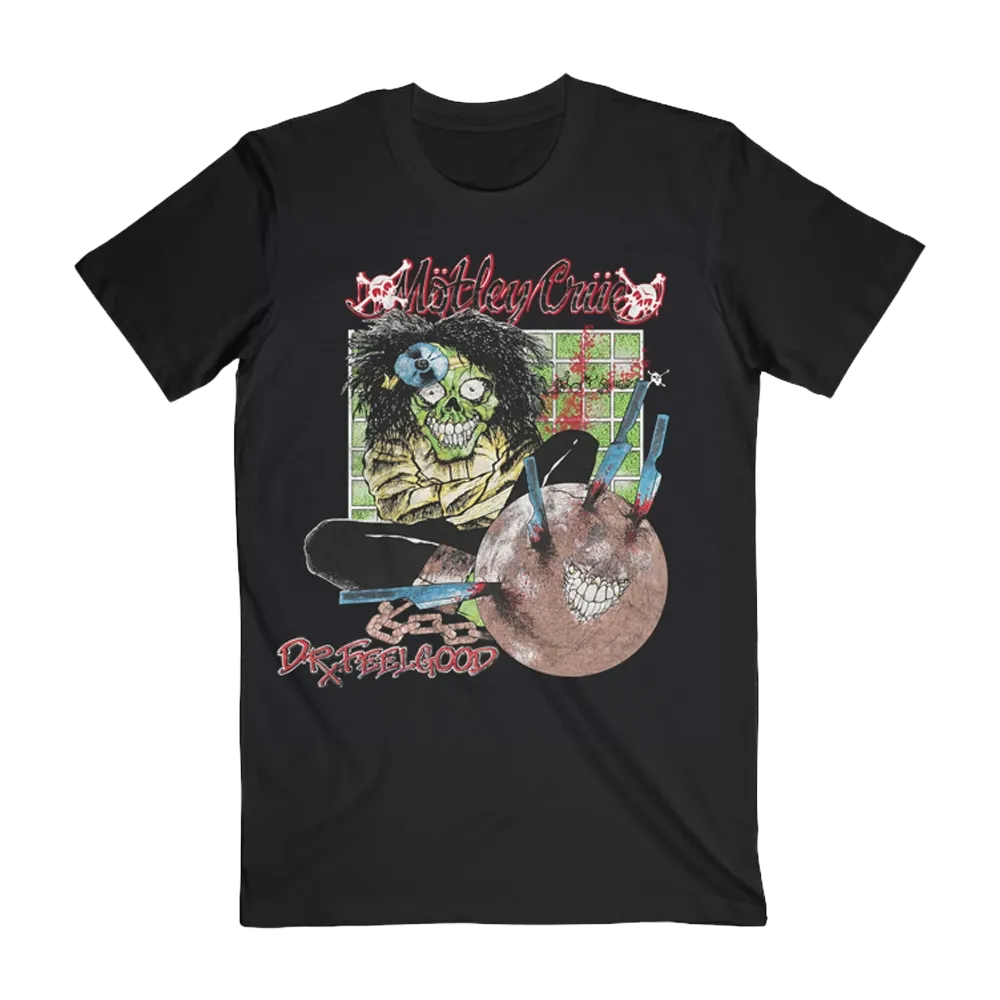 Motley Crue Dr Feelgood Pushead tričko bavlněné