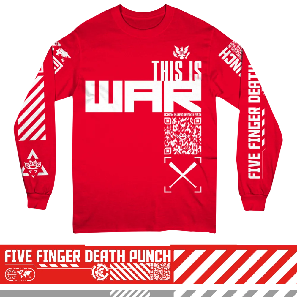 Five Finger Death Punch This is War longsleeve červený