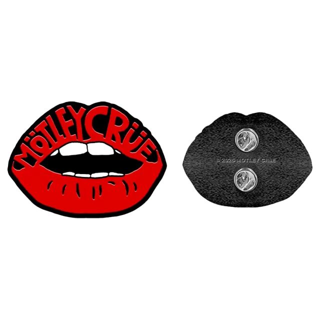 Motley Crue Mötley Lips smaltovaný odznak s logem