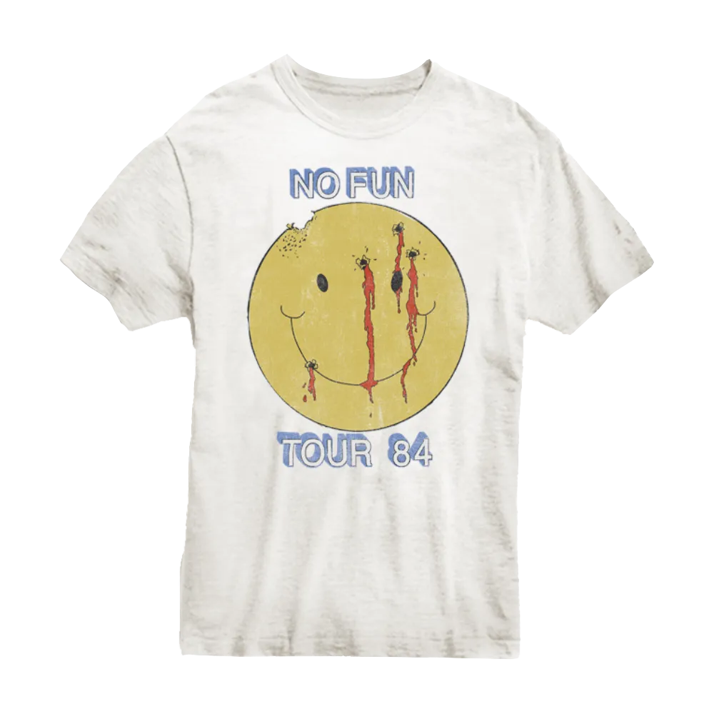 Motley Crue No Fun Tour 1984 bílé tričko vintage