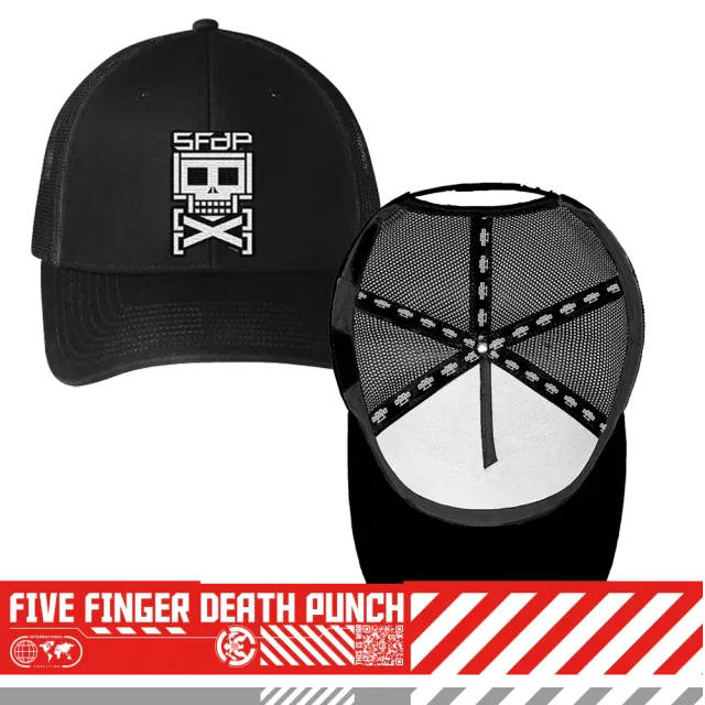 Five Finger Death Punch Skeleton Logo Hat kšiltovka černá