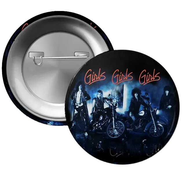 Motley Crue Girls Girls Girls placka