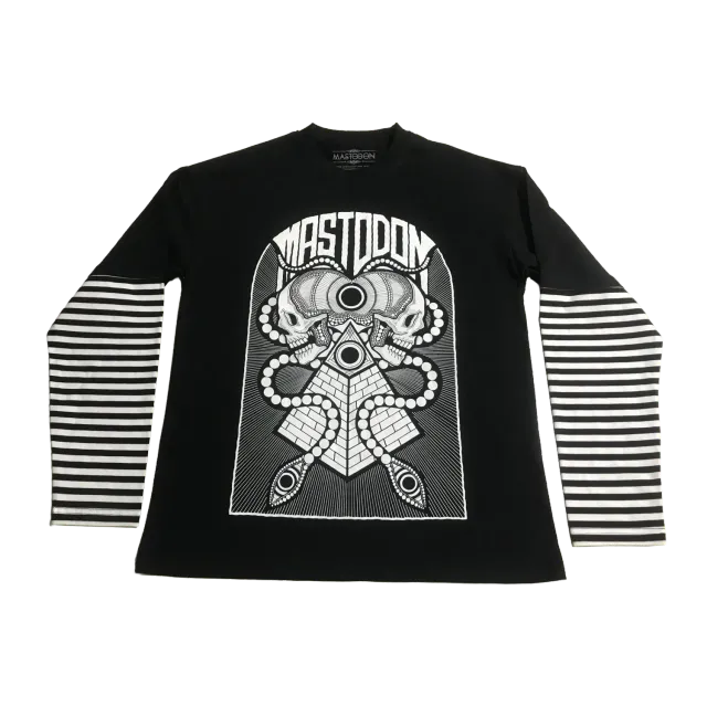 Mastodon The Head w Stripes longsleeve tričko