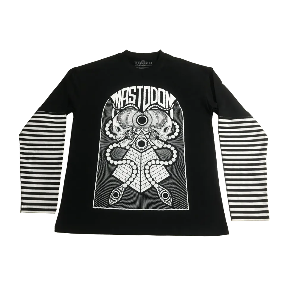 Mastodon The Head w Stripes longsleeve tričko