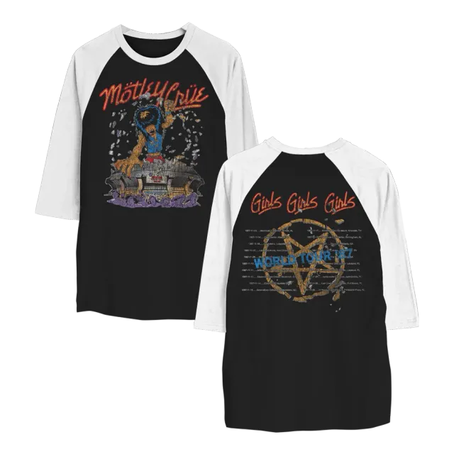 Motley Crue Allister King Kong Distress raglánové tričko