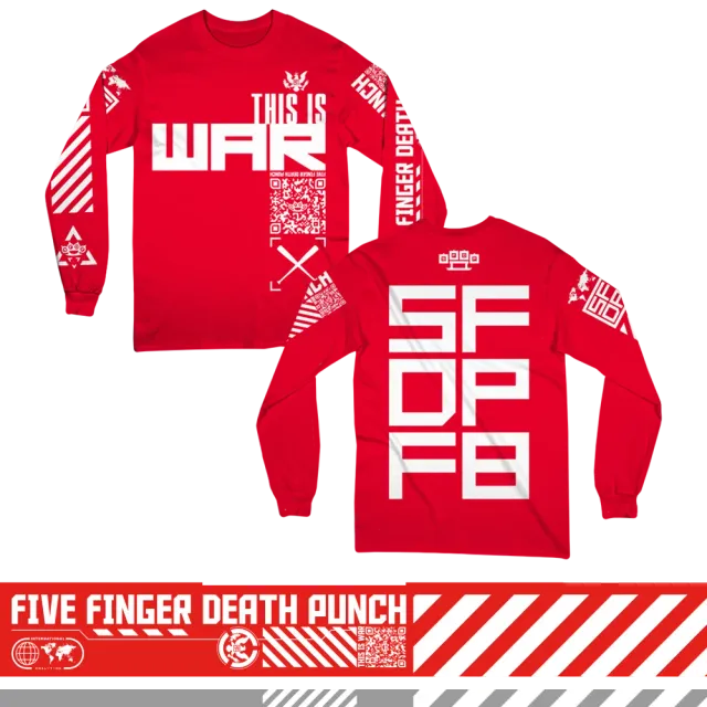 Five Finger Death Punch This is War longsleeve červený