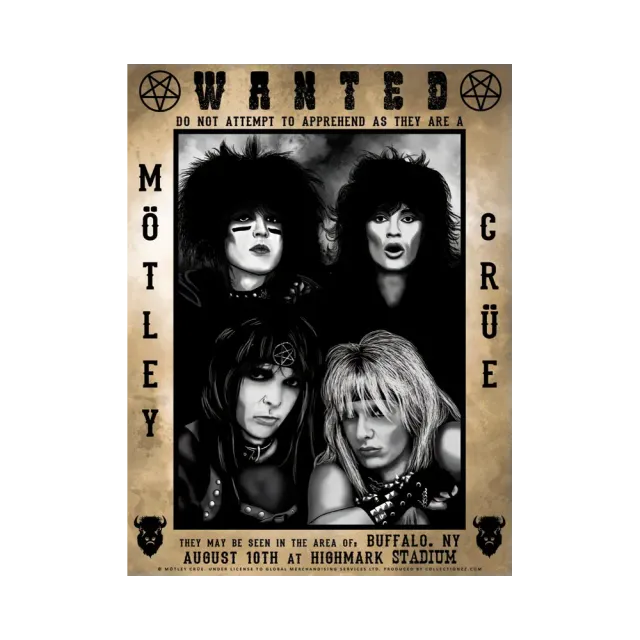 Motley Crue Buffalo NY plakát z Stadium Tour 2022