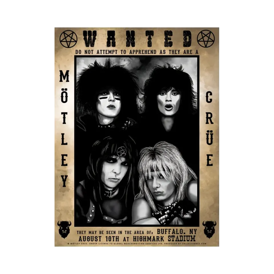 Motley Crue Buffalo NY plakát z Stadium Tour 2022