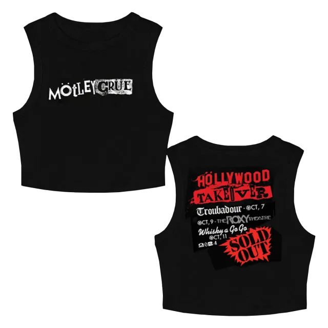 Motley Crue Höllywood Takeöver tílko crop dámské
