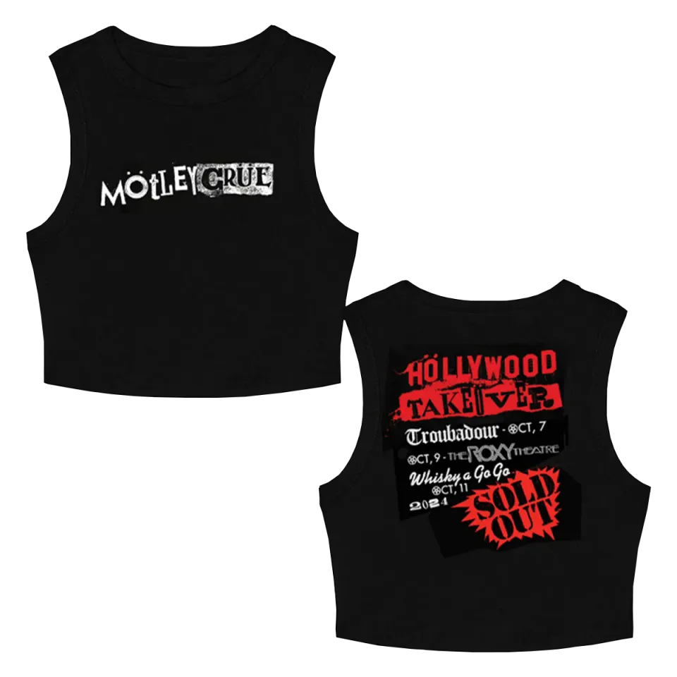 Motley Crue Höllywood Takeöver tílko crop dámské