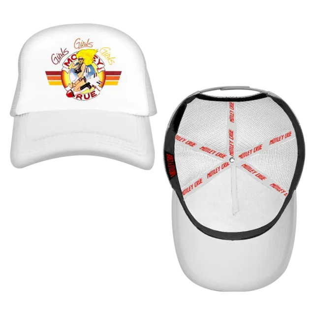 Motley Crue Bomber Girl Trucker Hat truckerka bílá