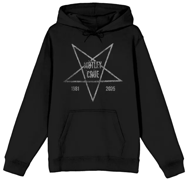 Motley Crue Pentagram 2025 mikina s kapucí