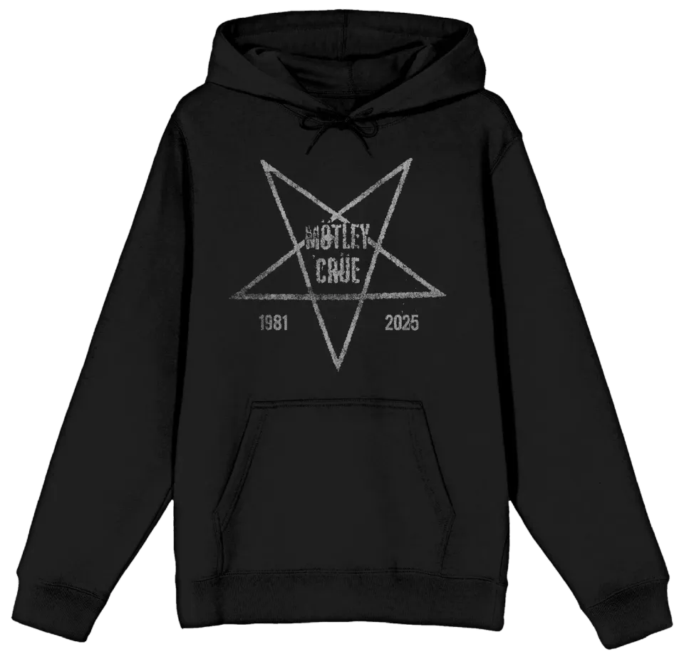 Motley Crue Pentagram 2025 mikina s kapucí