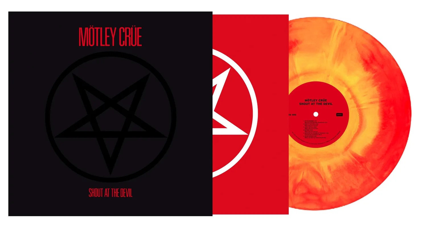 Motley Crue Shout At The Devil 40th Anniversary Limited Edition Opaque Galaxy Red LP