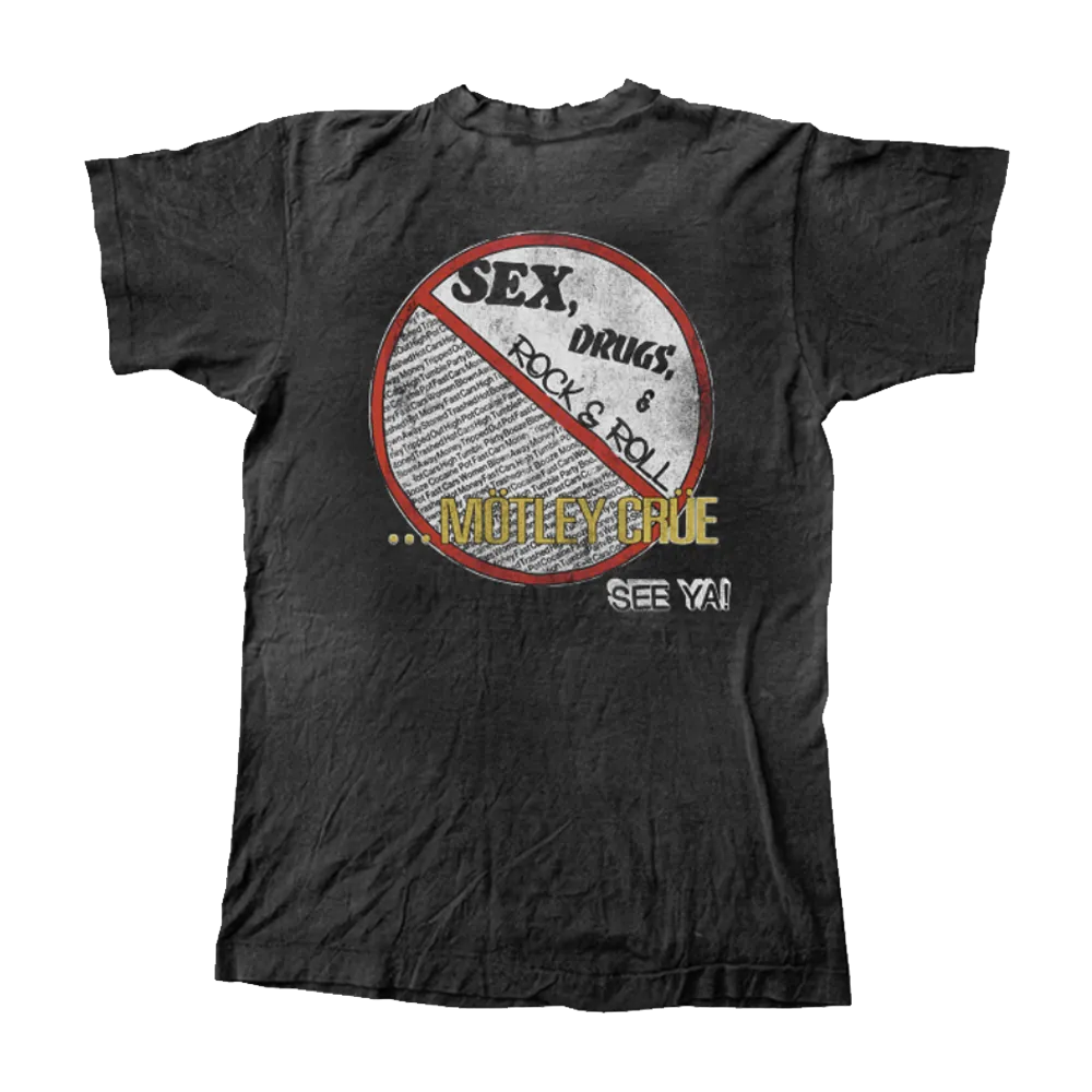 Motley Crue No Fun Tour 1984 tričko crew potisk