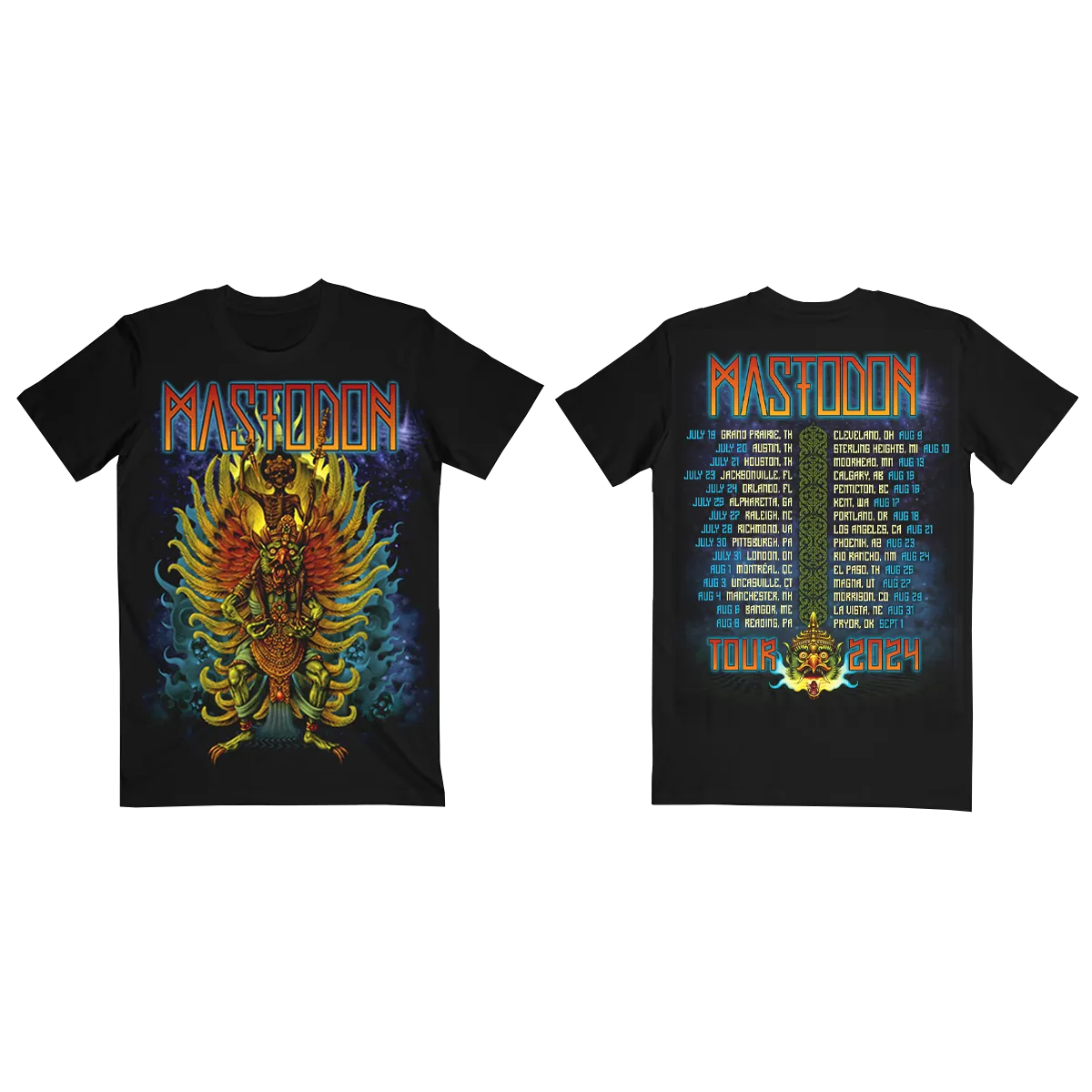 Mastodon Bird Creature Itin tour tričko