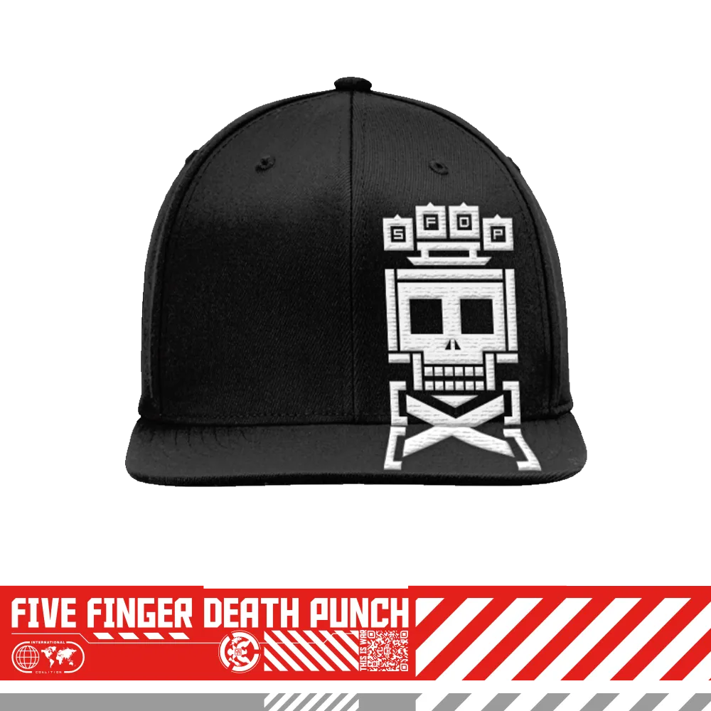 Five Finger Death Punch GY6 Skull fitted kšiltovka černá