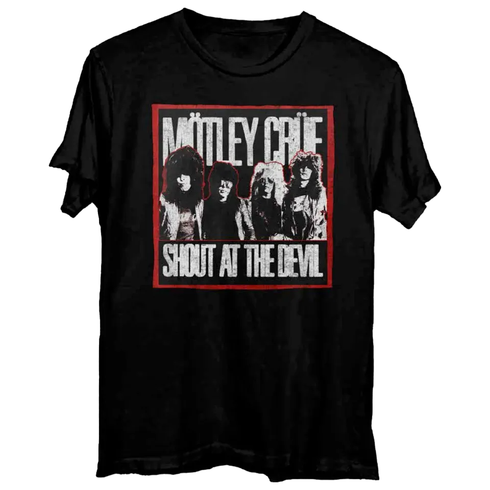 Motley Crue 45th Anniversary Shout At The Devil tričko bavlněné