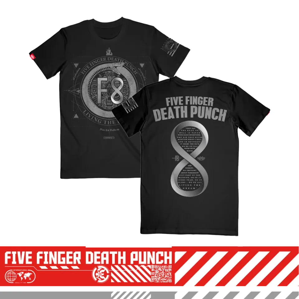 Five Finger Death Punch F8 Living The Dream tričko