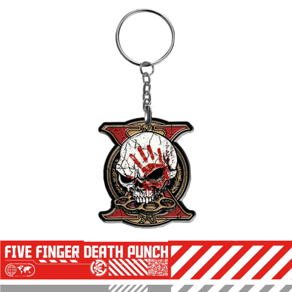 Five Finger Death Punch Knucklehead klíčenka smaltovaná