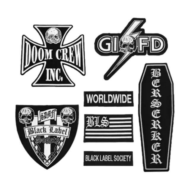 Black Label Society Front Patch sada nášivek