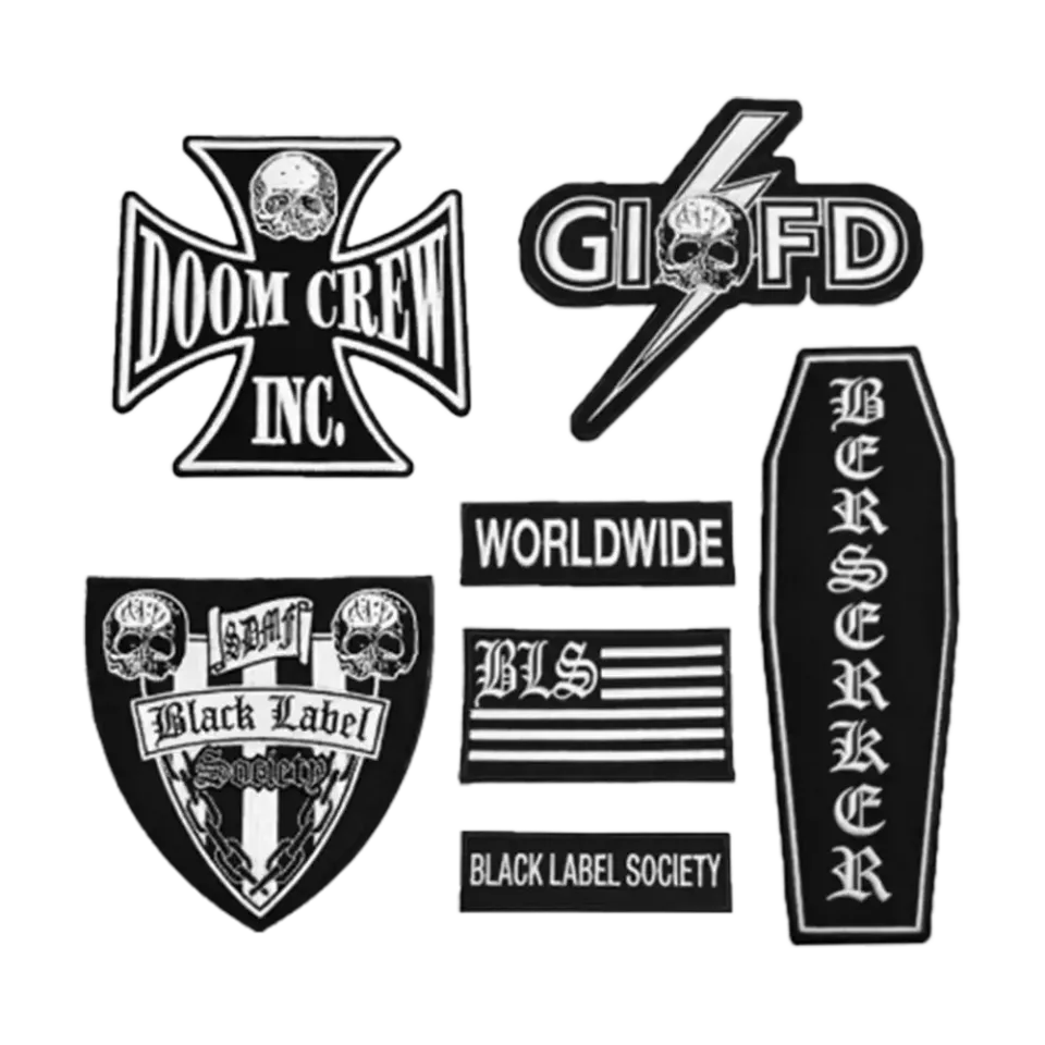 Black Label Society Front Patch sada nášivek