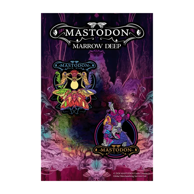 Mastodon Marrow Deep sada smaltovaných odznaků 3 ks