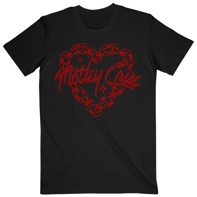 Motley Crue Chain Heart tričko z těžké bavlny