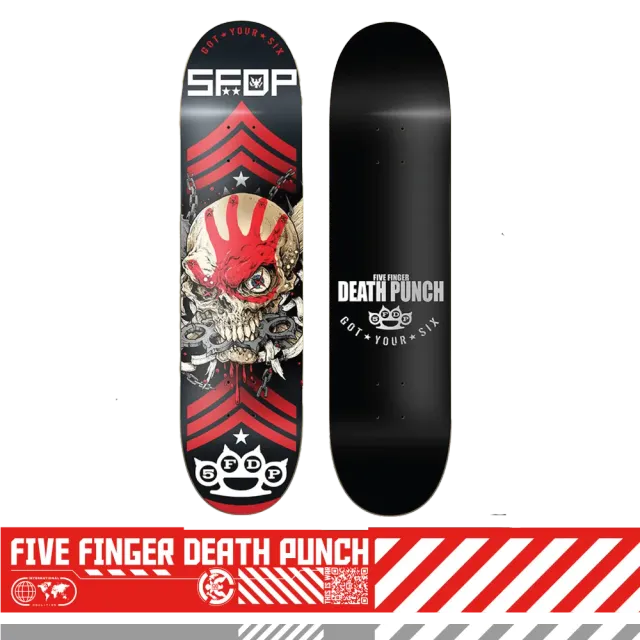 Five Finger Death Punch Knucklehead Chevron skate deska 8"