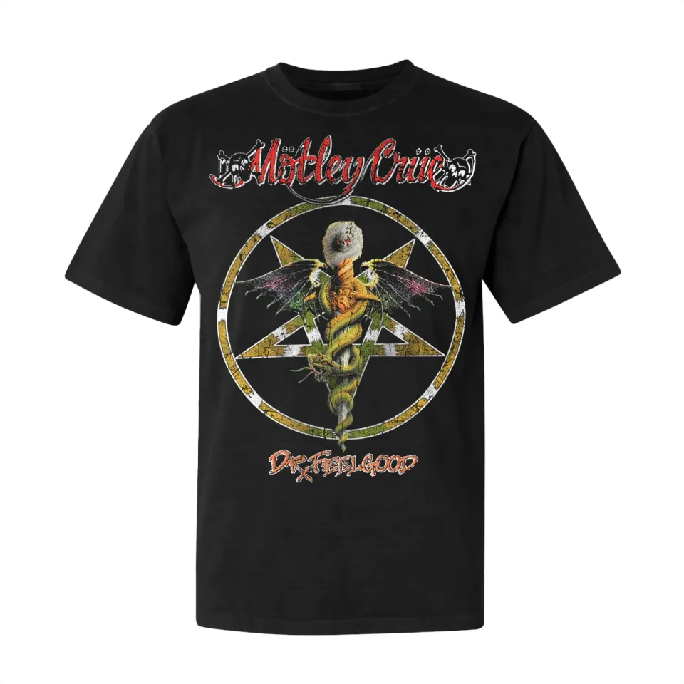Motley Crue Feelgood Caduceus tričko motiv Dr. Feelgood