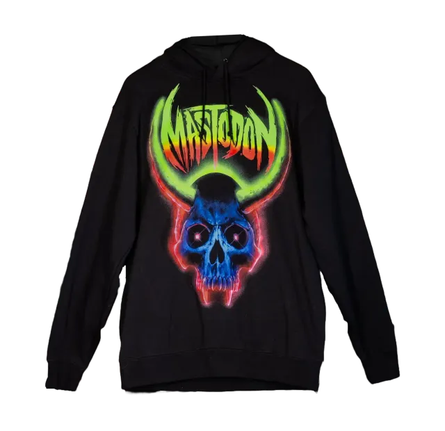 Mastodon Artist Series CJK Neon Skull Hoodie mikina