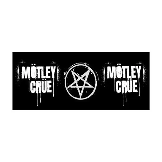 Motley Crue Pentagram Sports Towel sportovní ručník černý