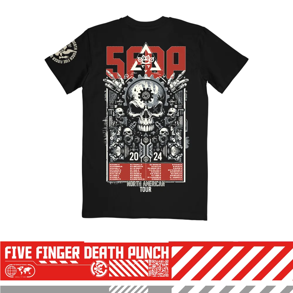 Five Finger Death Punch Gearhead 2024 Tour ITIN tričko s potiskem