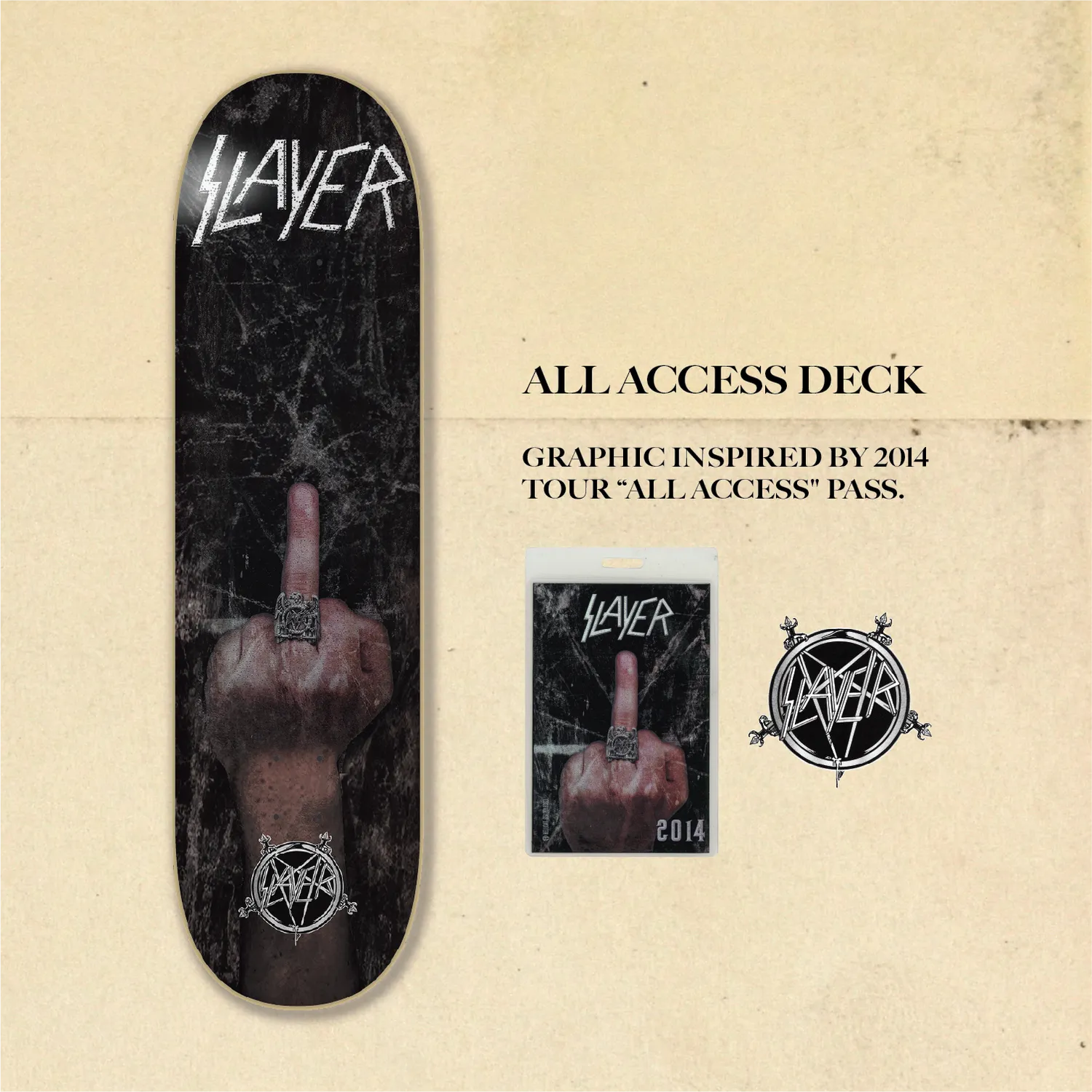 Slayer All Access skateboardová deska archivní