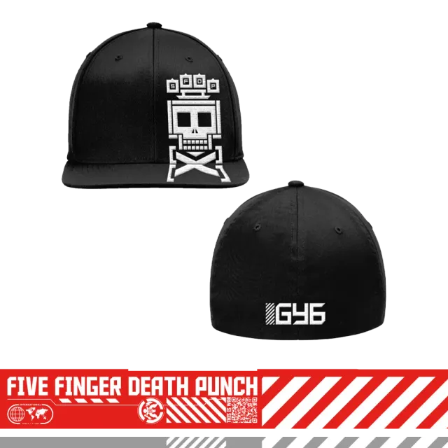 Five Finger Death Punch GY6 Skull fitted kšiltovka černá