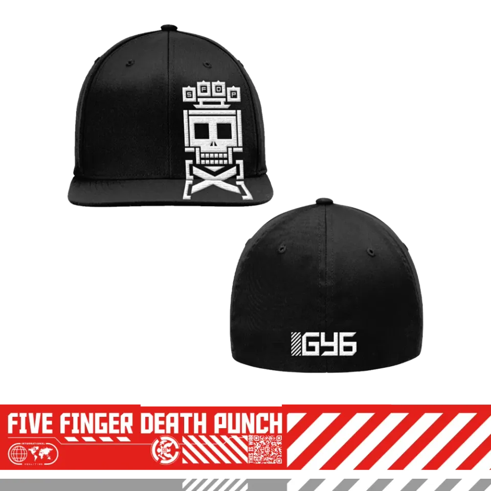 Five Finger Death Punch GY6 Skull fitted kšiltovka černá