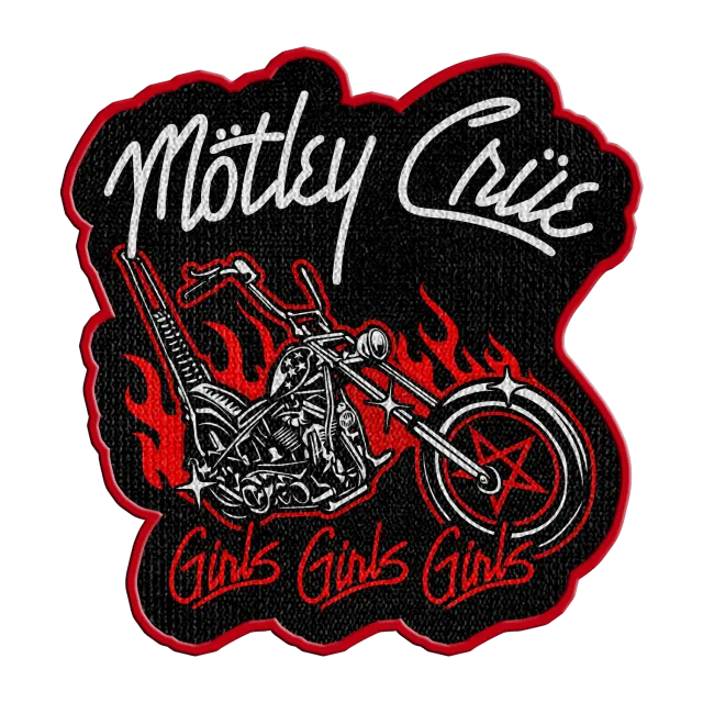 Motley Crue Girls Girls Girls nášivka 4 palce tkaná