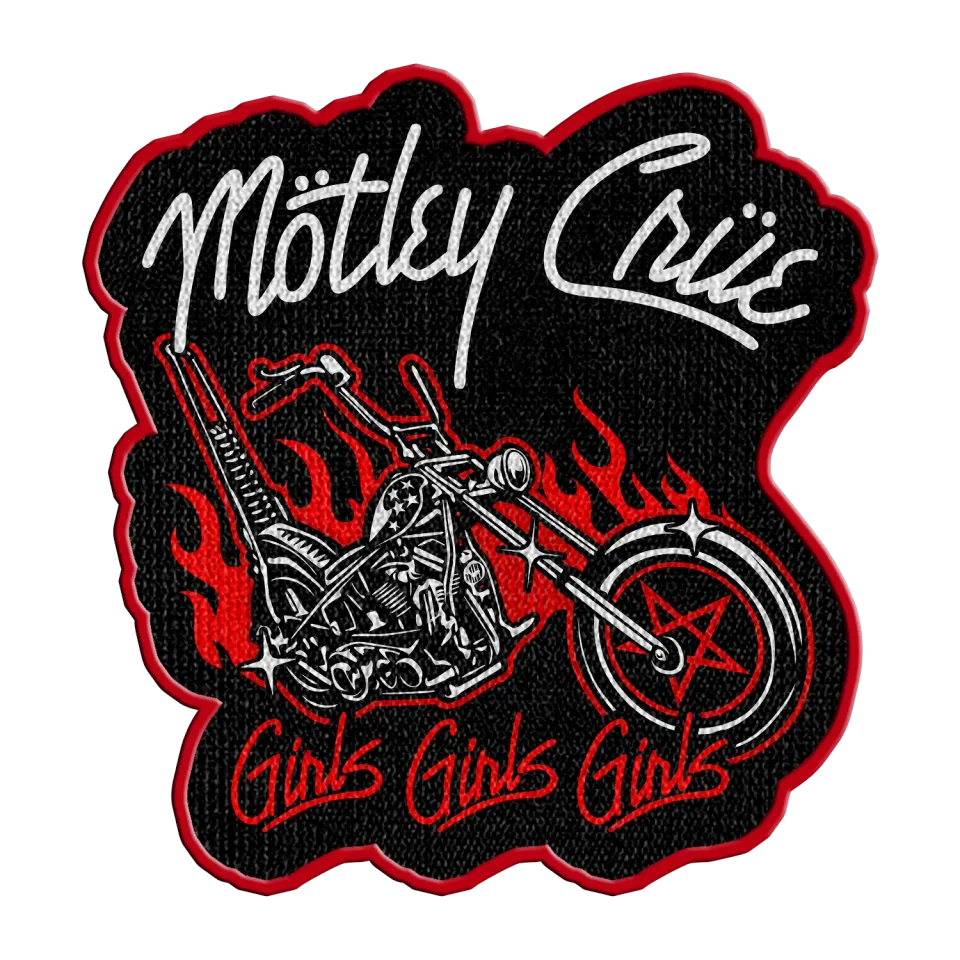 Motley Crue Girls Girls Girls nášivka 4 palce tkaná