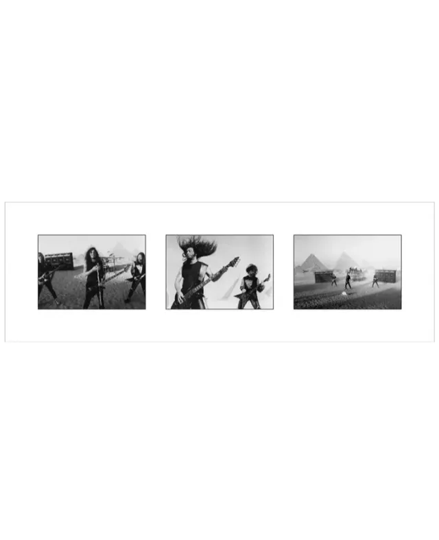 Slayer Seasons In The Abyss fototriptych z natáčení klipu
